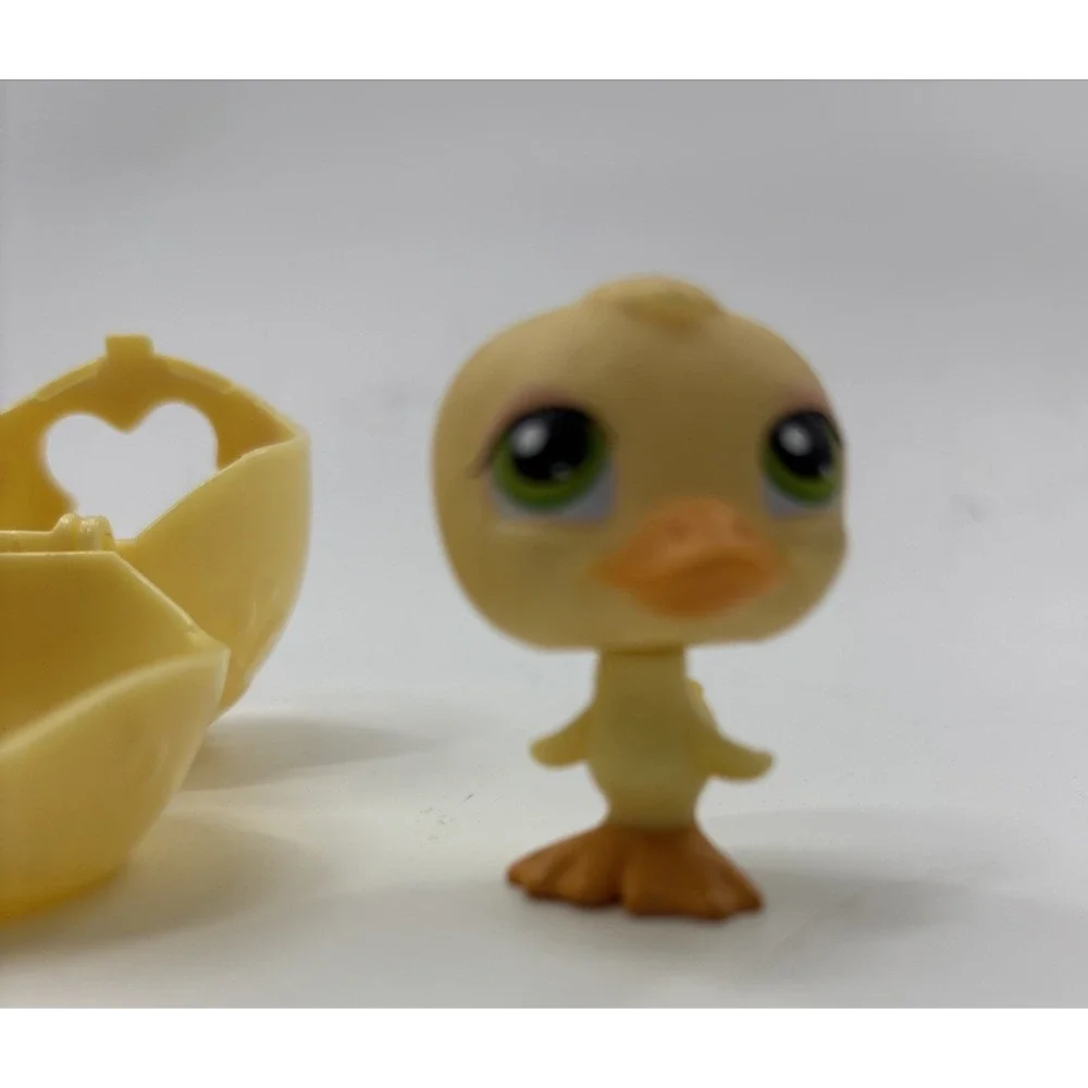 Littlest Pet Shop #51 #3 Rabbit Yellow Duck Bird Green‎ Eyes Authentic LPS Egg